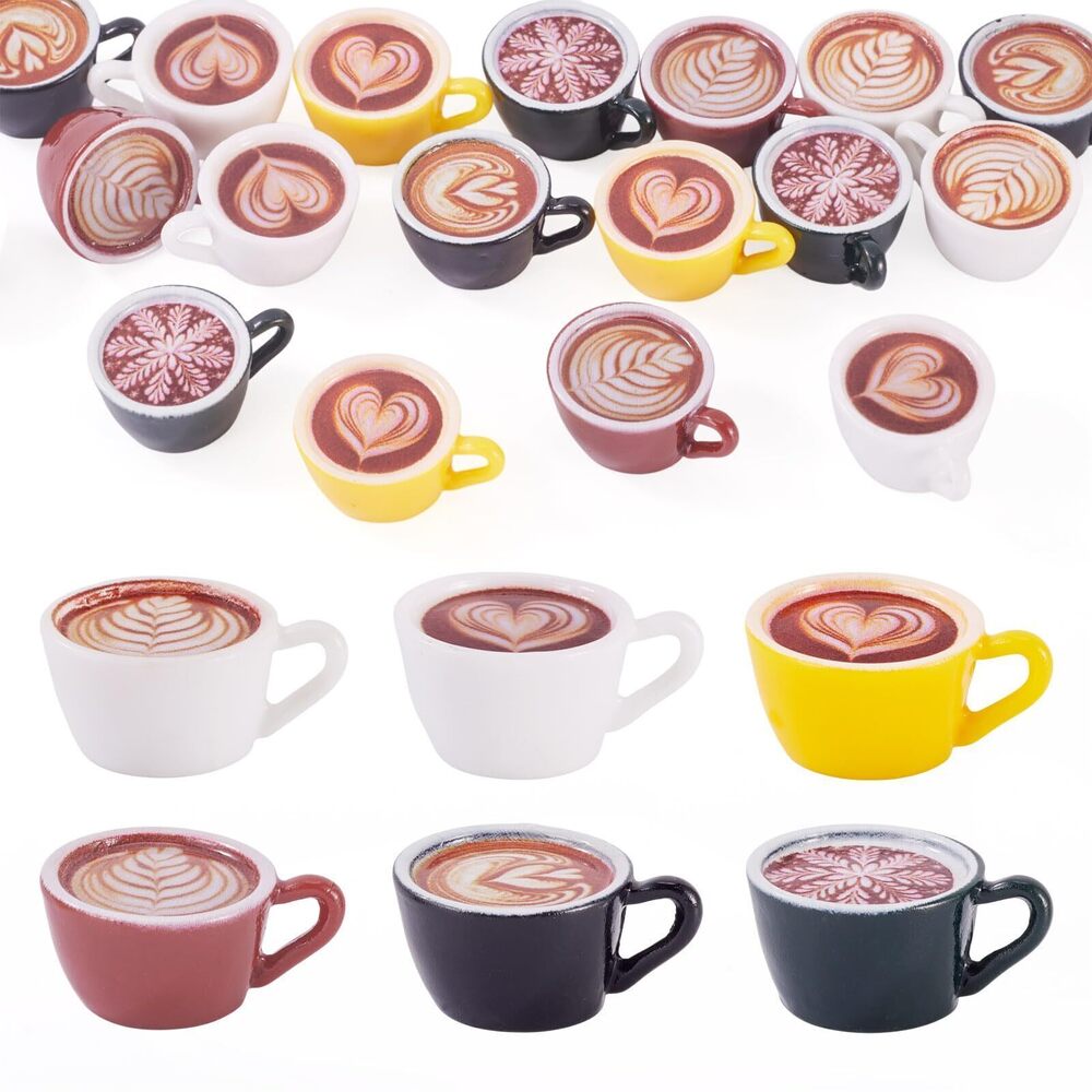 5636 Resin Coffee Charms 3D Cute Imitation Drink Charm Mini Tiny Coffee